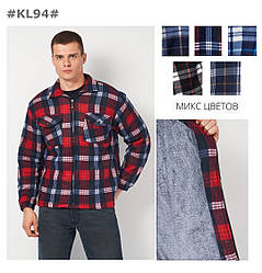 Сорочка чоловіча на блискавціз на хутрі з комірцем Китай норма 48-56