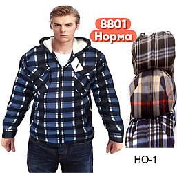 Сорочка чоловіча на молнї з капюшоном Китай хутро норма 48-56
