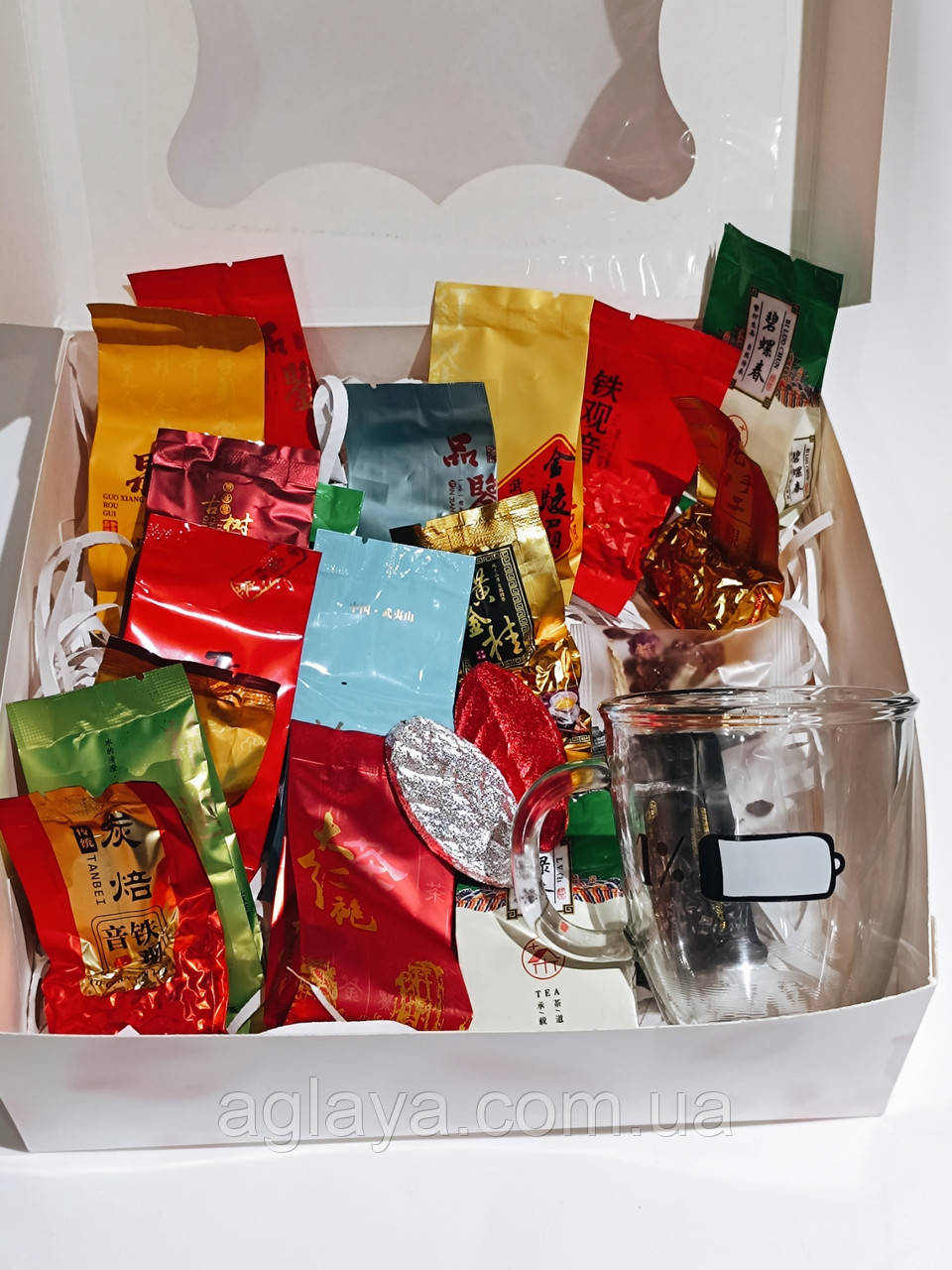 Подарунковий бокс — китайський чай 20 видів + чашка, фото 1