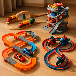 Автотреки та залізниці для дітей