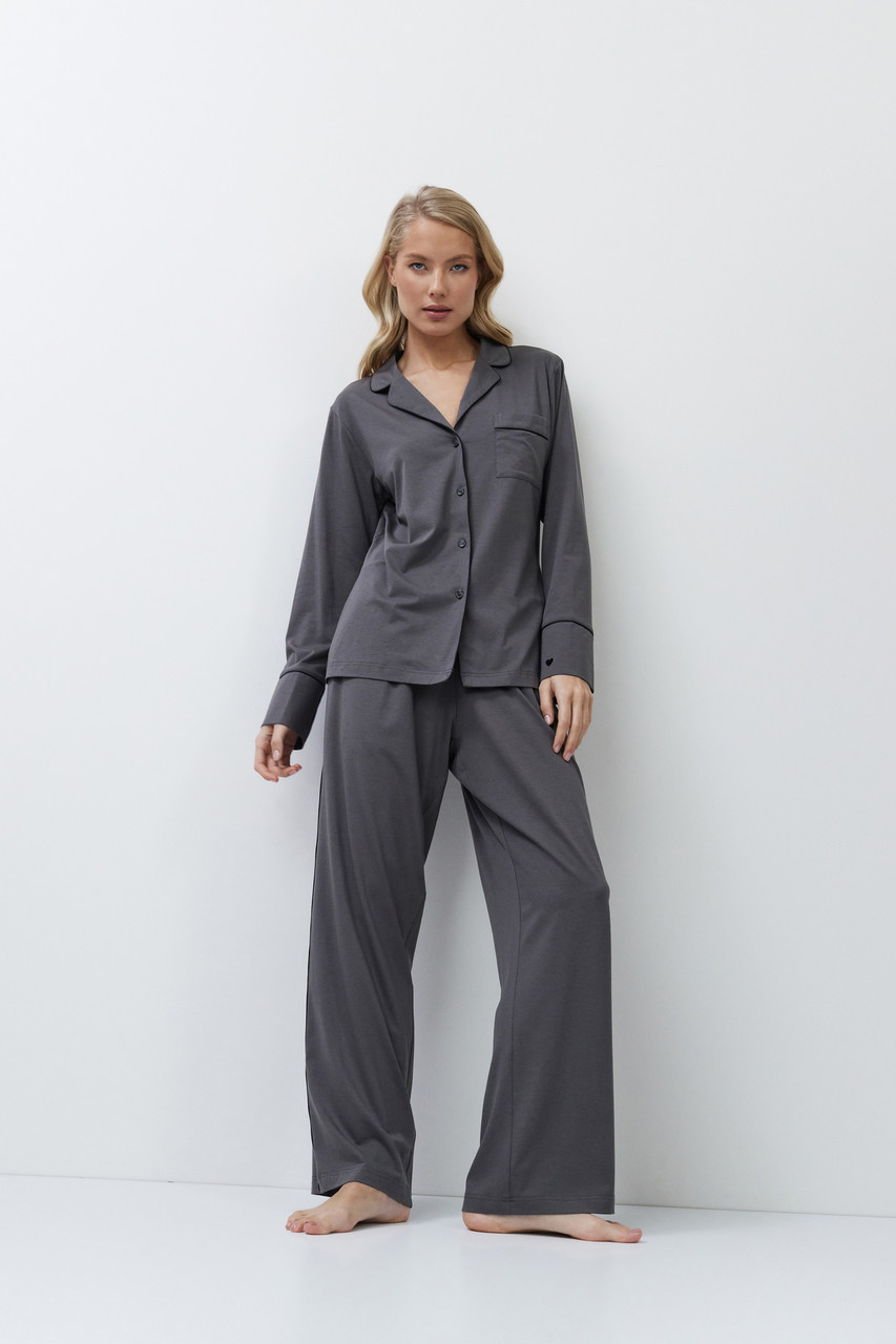 Жіноча піжама з модалу сорочка і штани Aruelle Cadance pajama long, фото 1