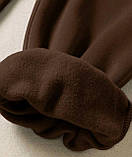 Жіночі утеплені спортивні брюки на флісі 42-44, 46-48, 50-52, 52-54 шоколад, фото 2