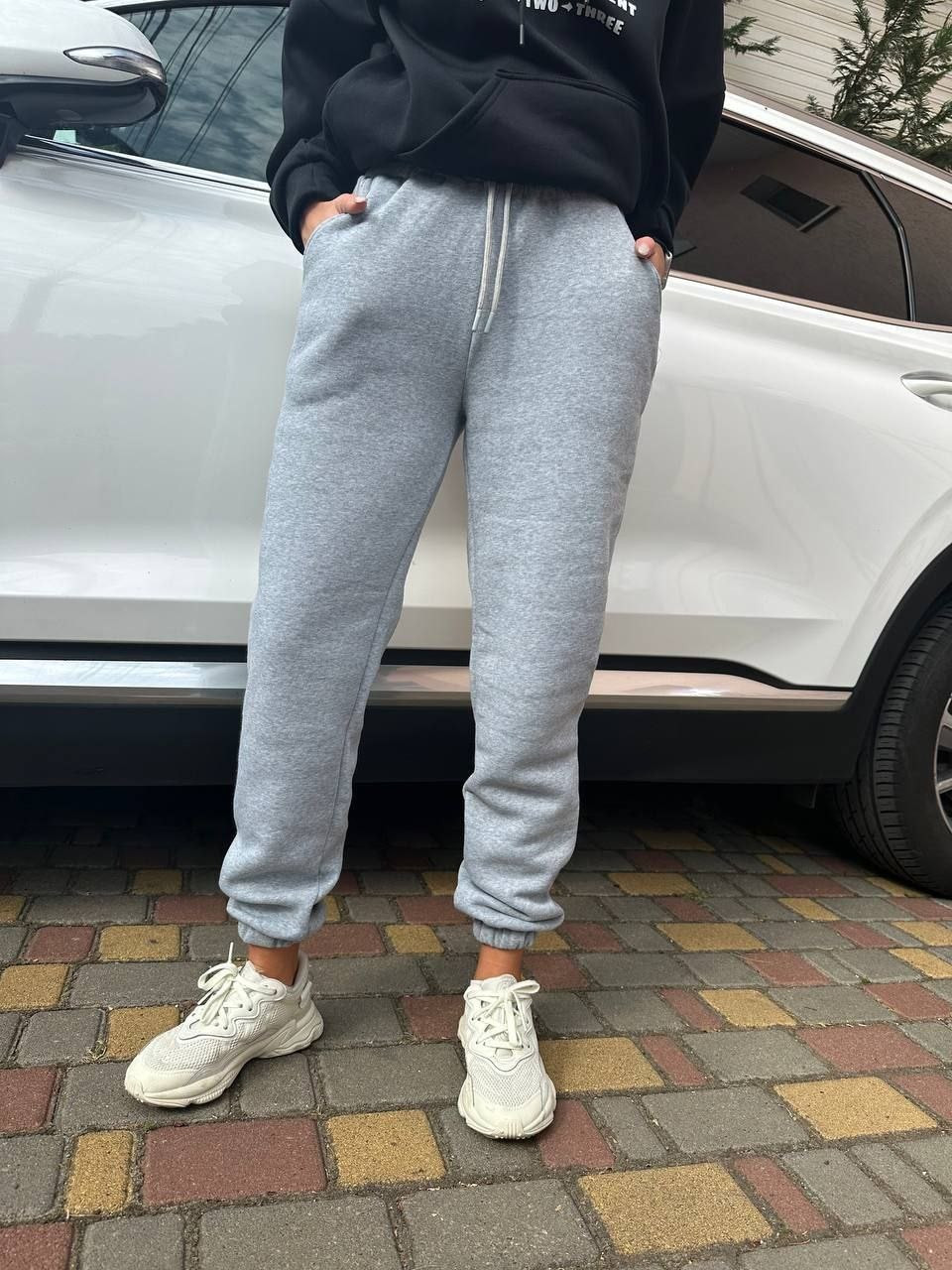 Жіночі утеплені спортивні брюки на флісі 42-44, 46-48, 50-52, 52-54 сірий, фото 1