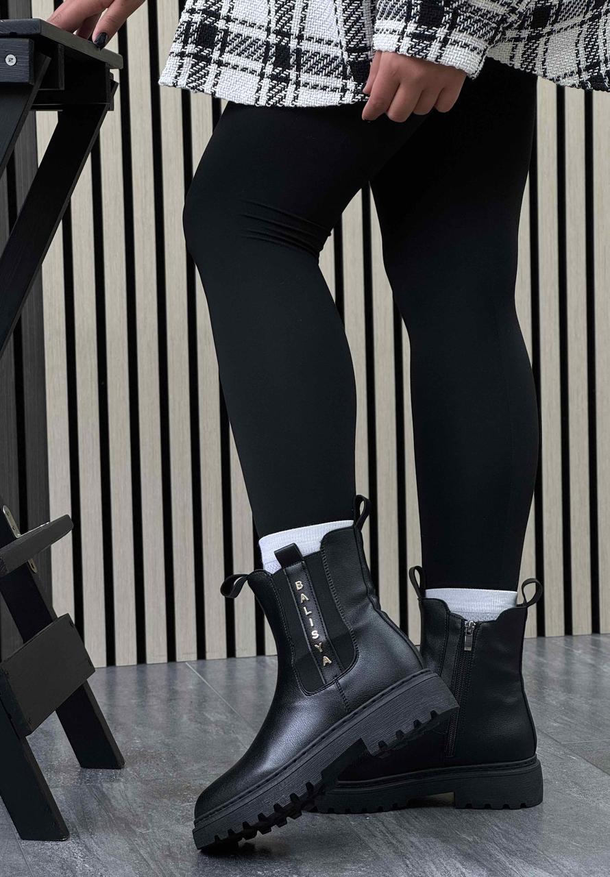 Черевики жіночі (на флісі) демісезонні 6 пар у ящику чорного кольору 36-41, фото 1