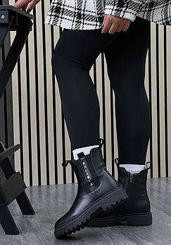 Черевики жіночі (на флісі) демісезонні 6 пар у ящику чорного кольору 36-41