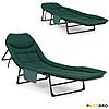 Розкладне ліжко (розкладачка) із вбудованим матрацом LEOBRO Green (LB-FB-M1-GRN) для дому кемпінгу офісу, фото 4