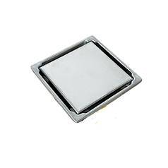 Трап для душу TILE INSERT DIRECT 15х15 см вертикальний, нержавіюча сталь Sanpreis