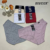 Бавовняні трусики - сліпи BIWEIER з сітчатою вставкою