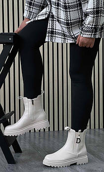 Черевики жіночі (на флісі) демісезонні 6 пар у ящику бежевого кольору 36-41