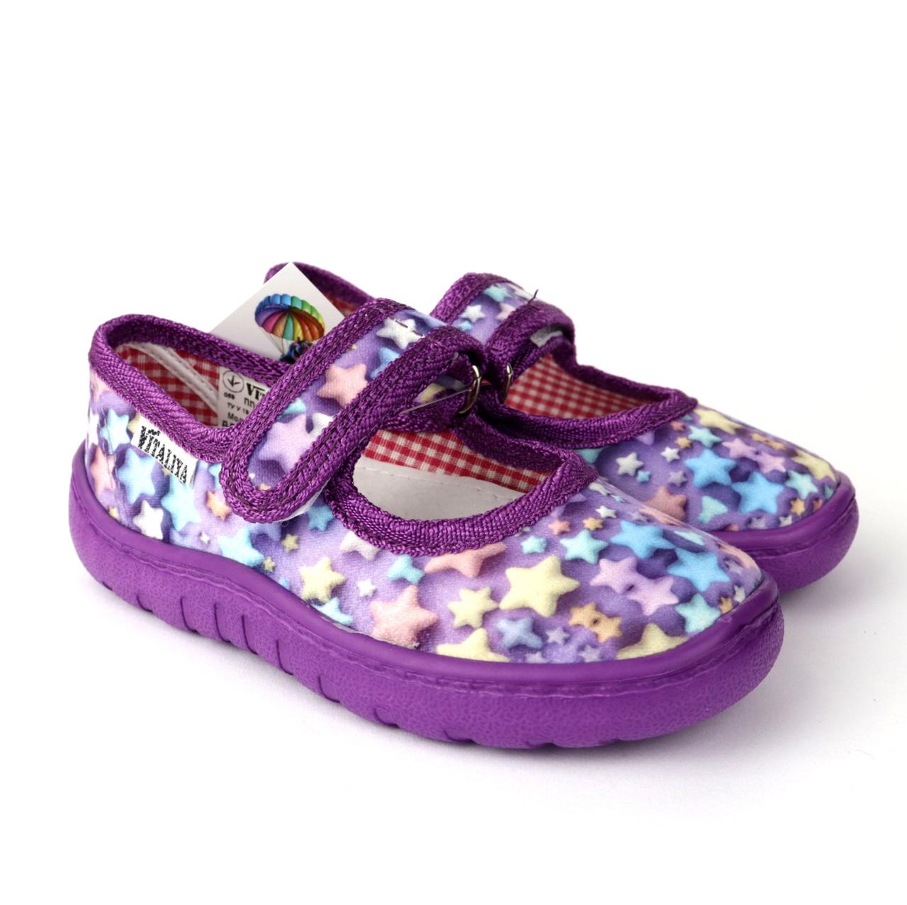 Тапочки в садок на дівчинку, текстильна взуття Vitaliya Віталія Україна