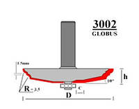 Фреза 3002 D103 d12 концевая "GLOBUS" (Филёнка)