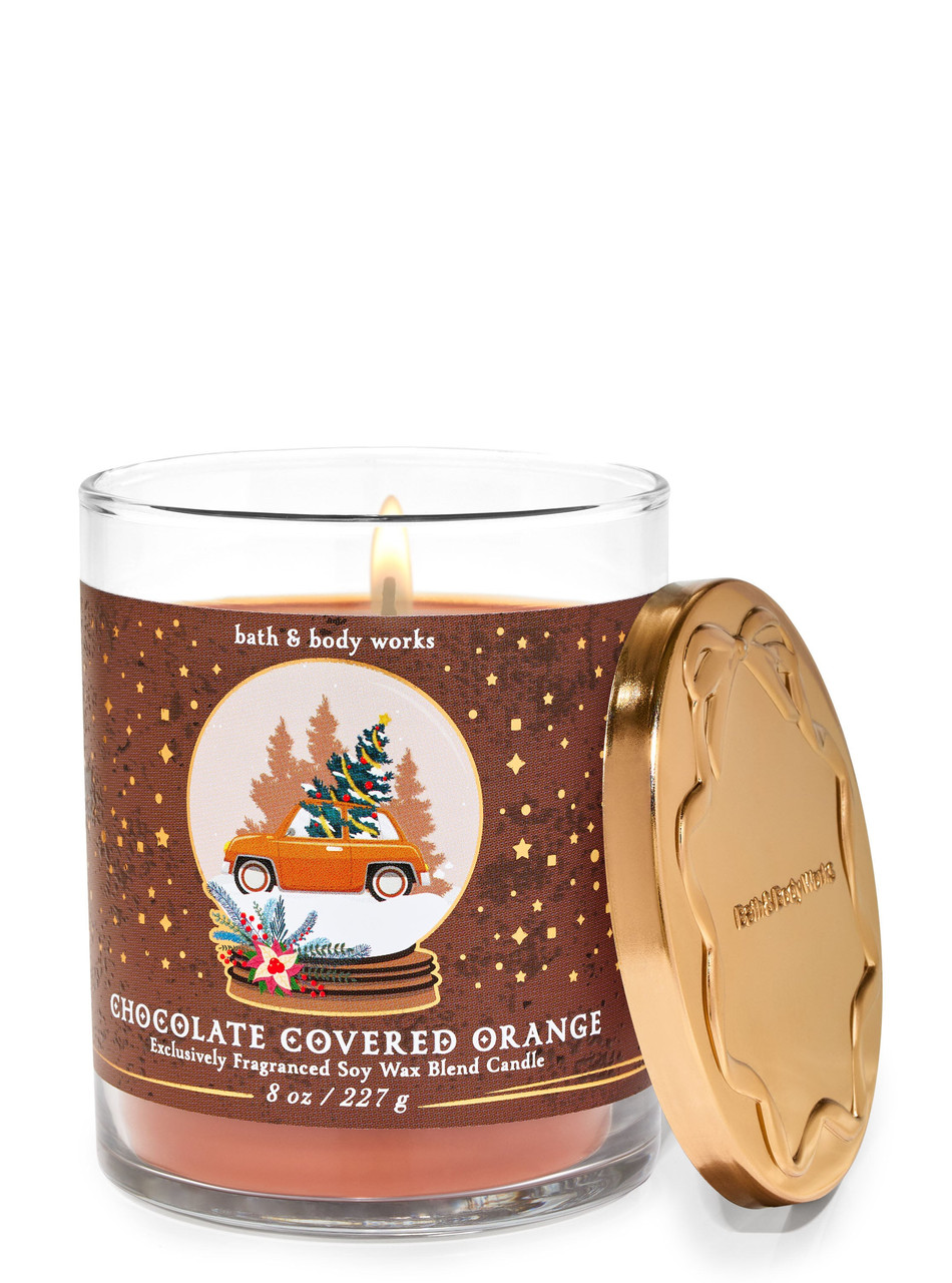 Свічка Bath & Body Works Chocolate Covered Orange на один вогник Candle, 227 г, фото 1
