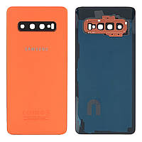 Задня кришка Samsung Galaxy S10 G973F (рожева Оригінал зі склом камери)