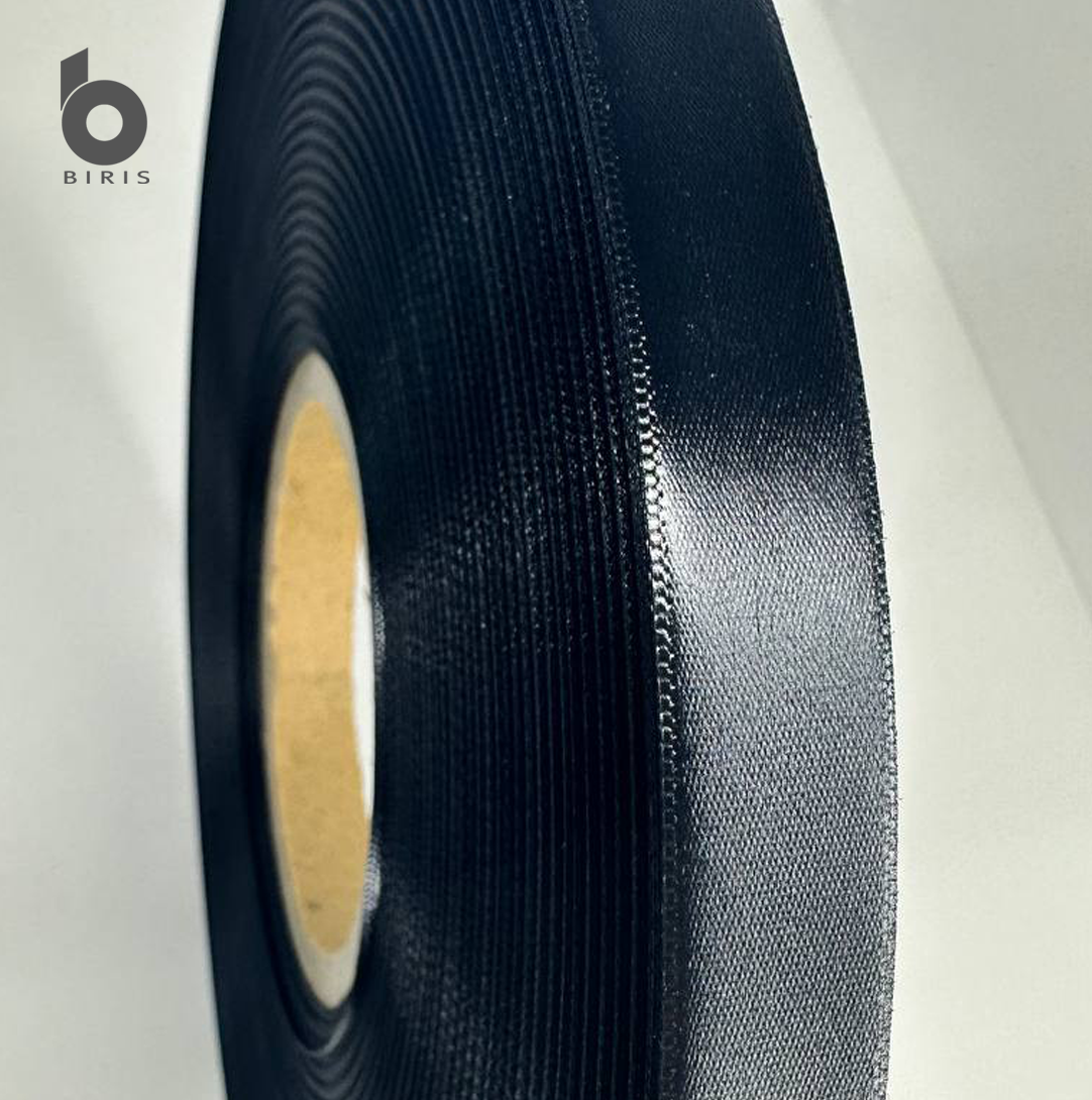 Стрічка сатинова з кантом чорна PREMIUM 30 мм х 200 м, фото 1