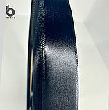 Стрічка сатинова з кантом чорна PREMIUM 30 мм х 200 м, фото 3