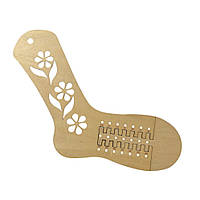 Блокатор для в'язання шкарпеток дорослий роз'ємний від 34 до 46 розміру Квітка