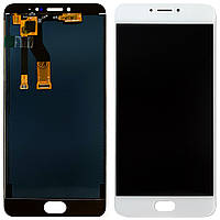 Дисплей (екран) Meizu M3 Note M681H M681Q M681C з тачскрином Розпажу (білий Оригінал)