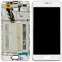 Дисплей (екран) Meizu M3s Y685 з тачскрином Розпадажу (білий і рамкою)