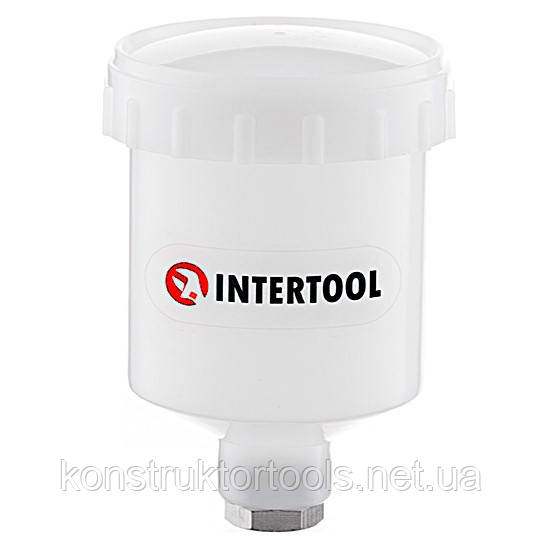 Бачок для фарбопульта пластиковий HVLP міні з внутрішнім різьбленням M14x1 125 мл INTERTOOL PT-1900, фото 1