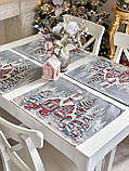 Серветка сервірувальна Новорічна гобеленова Limaso RUNNER1378-49, фото 5
