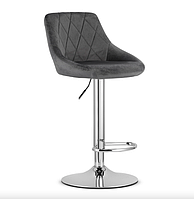 Барний стілець Leobert Kast з спинкою сірий garage