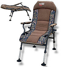 Крісло для риболовлі коропове з підлокітниками Fishing ROI до 150 кг Lazy Recline Chair мультикам