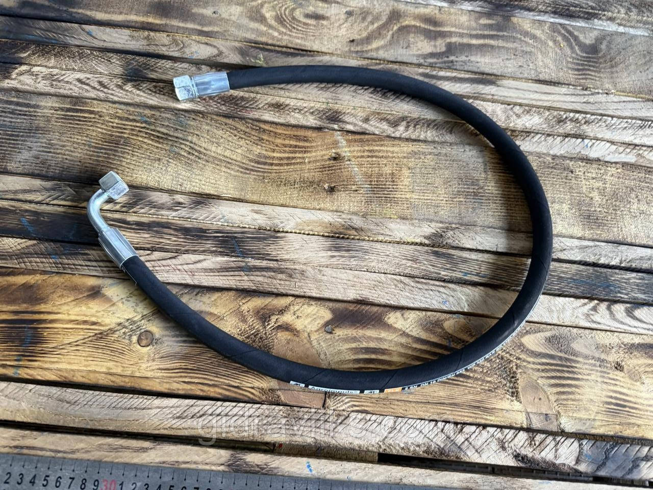 Рукав високого тиску г.24 L=2,0 з кутом 90° (2SN DN10) │ Виробник АГРОІМПУЛЬС, фото 1