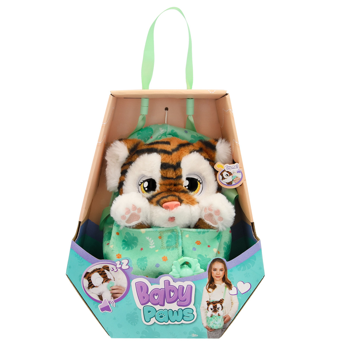 М'яка іграшка інтерактивна Baby Paws Тигреня, фото 1