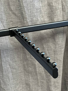 Кронштейн (флейта) овальна на перемичку рівна чорна 40 см.