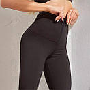 Жіночі утягуючі лосини з корсетним широким поясом біфлекс висока талія чорні S, фото 5