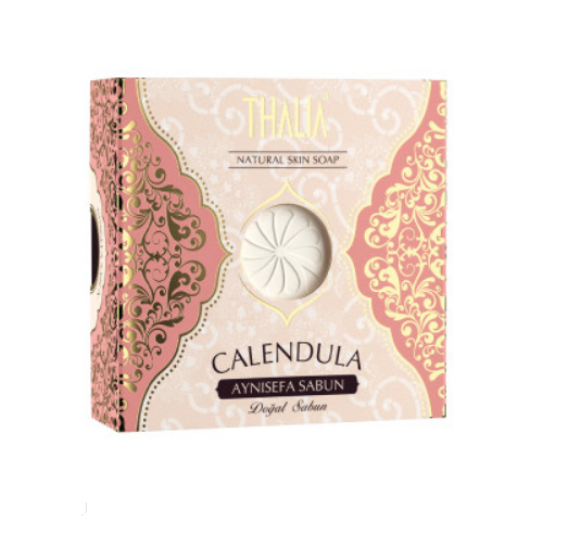 Натуральне мило з екстрактом календули THALIA, 125 г (проти екземи, псоріазу, грибка, прищів тощо), фото 1