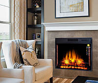 Електрокамін ArtiFlame з обігрівом AF25 звуком горіння вогню та пультом Електричний камін-обігрівач