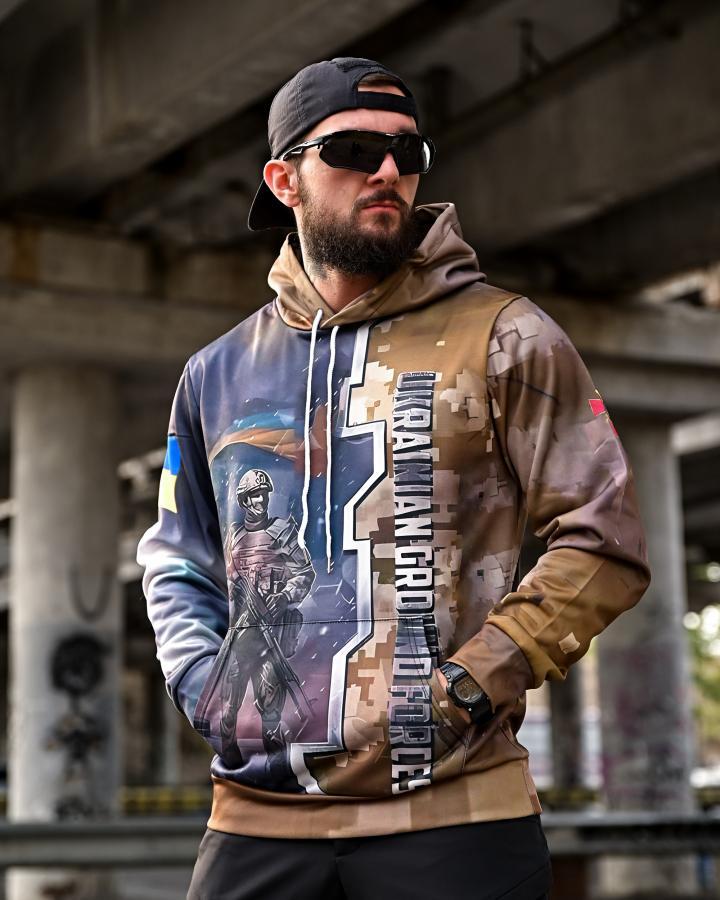 Мілітарі худі SAINT з принтом Ground Force MTK ПП8126 ТМ, фото 1