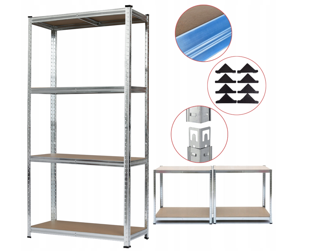 Універсальний стелаж LEOBRO Premium 150 х 70 х 30 см, 175кг/полиця, 4 полиці (LB-R111), фото 1