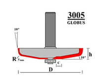 Фреза 3005 D73 концевая "GLOBUS" (Филёнка)