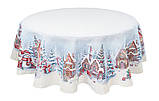 Скатертина кругла Новорічна гобелен Ø160 см. RUNNER1378, фото 2