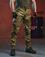 Штани тактичні bandit мультикам манжети резинка, чоловічі військові штани мультикам камуфляж армійські для ЗСУ fur try oll