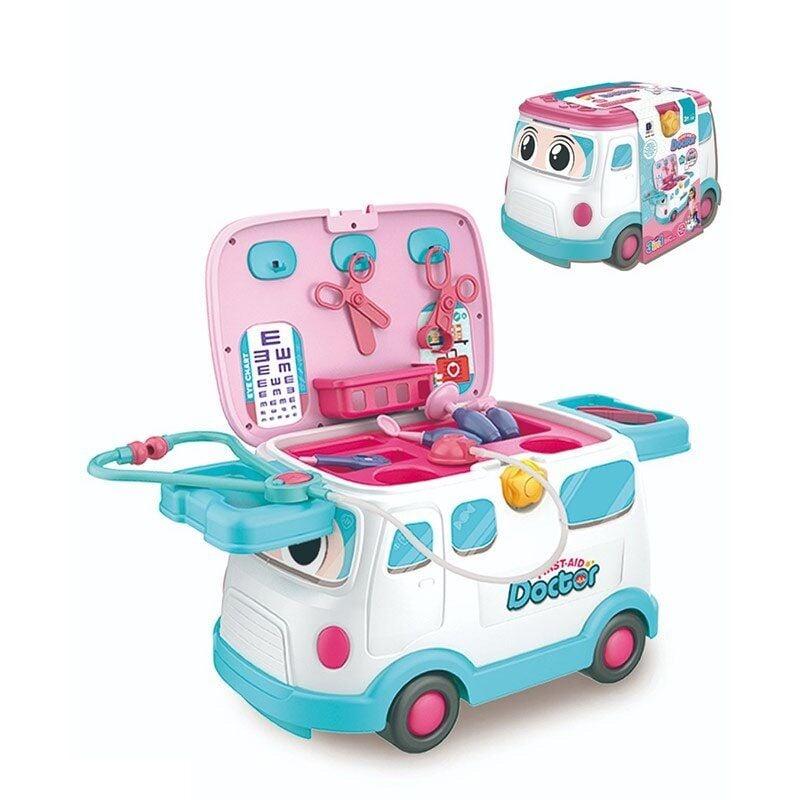 Набір лікаря 661-543 (12/3) 16 предметів,  стетоскоп, ножиці, шприц, градусник, окуляри, в боксі