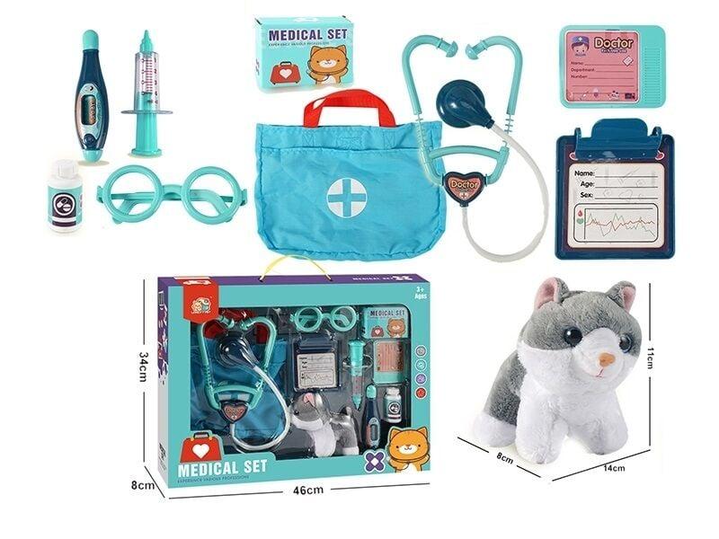 Набір лікаря 832-203 (24/2) котик, аксесуари, сумка, окуляри, в коробці