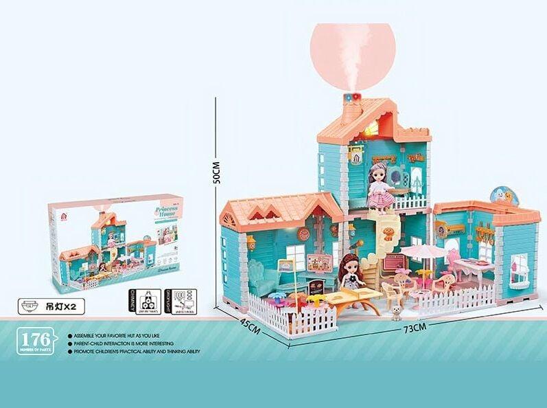 Будиночок 668-7 A (8) 176 деталей, розкладна конструкція, меблі, ігрові фігурки, в коробці