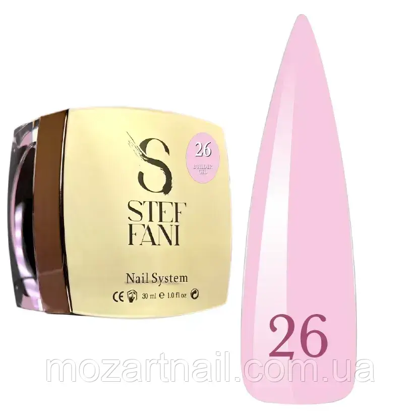 Гель для моделювання Stefani Builder Gel 26 (рожевий), 30ml