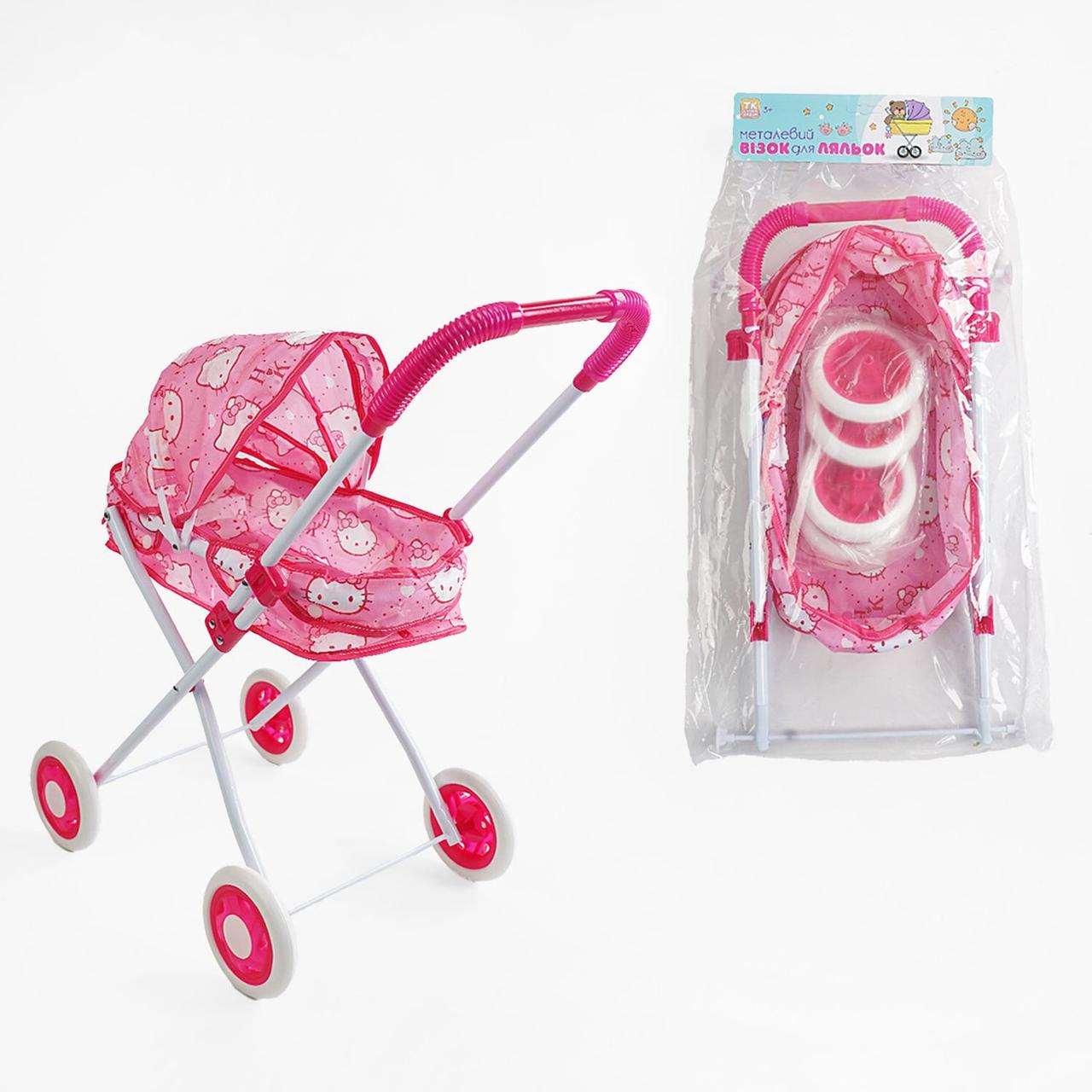 Візок для ляльок ТК 93-472 (24/2) "TK Group", складна конструкція, пупс до 35 см, металевий каркас, в пакеті