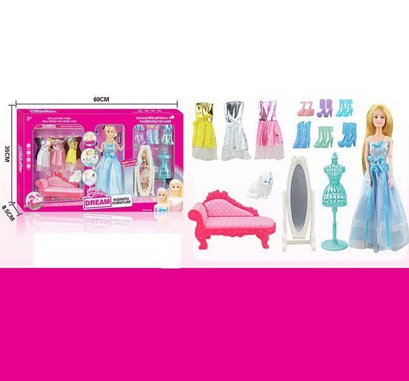 Лялька 131-32 (18) 30 см, шарнірні суглоби, аксесуари, меблі, в коробці