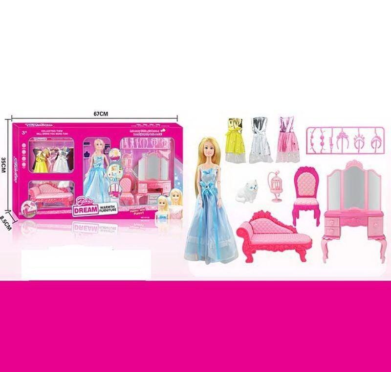 Лялька 131-33 (14) 30 см, шарнірні суглоби, аксесуари, меблі, в коробці