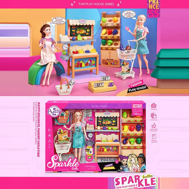 Лялька 7011 (16) 30 см, шарнірні суглоби, аксесуари, меблі, в коробці