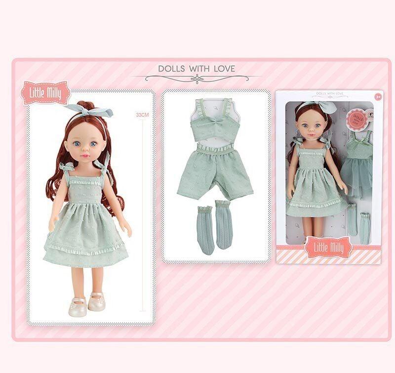 Лялька 91098 I (36) висота 33 см, костюм, шкарпетки, обруч, в коробці