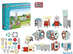 Магнітний конструктор 2469 (12/2) "Play Smart", 60 деталей, пакування рос. мовою, в коробці