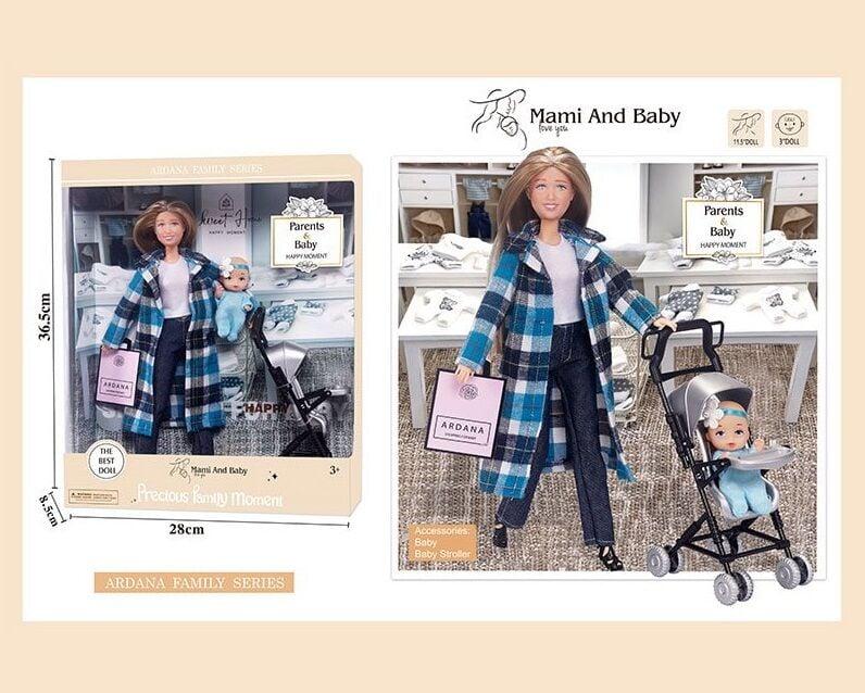 Лялька A 789-1 (24/2) висота 30 см, немовля, зйомне взуття, аксесуари, візочок, в коробці