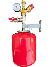 Група безпеки, розширювальний бак 19 л (вертикальний), кріплення бака, 3/4 кран з американкою (КОМПЛЕКТ) Чехія, фото 3