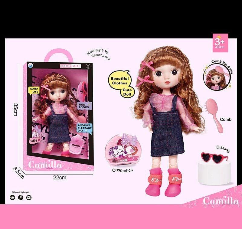 Лялька A 923 B (24/2) висота: 30 см, шарнірні суглоби, імітація скляних очей, аксесуари, гребінець, в коробці